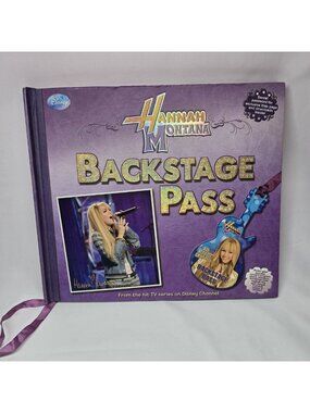 Disney Hannah Montana: Backstage Pass Hardcover Book With Inserts- Read Info